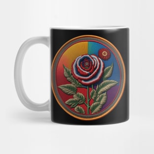 Dead-inspired Rose Embroidered Patch Mug